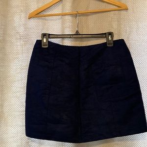 Old navy navy blue ultra suede mini skirt